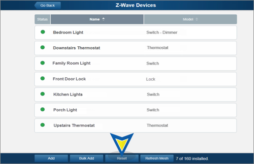 Z Wave Devices List